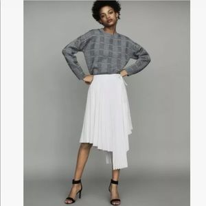 Maje Jaxy Pleated Asymmetrical Skirt
